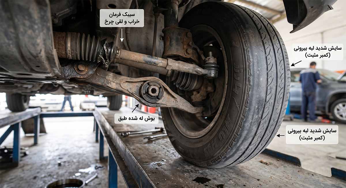 خرابی قطعات جلوبندی