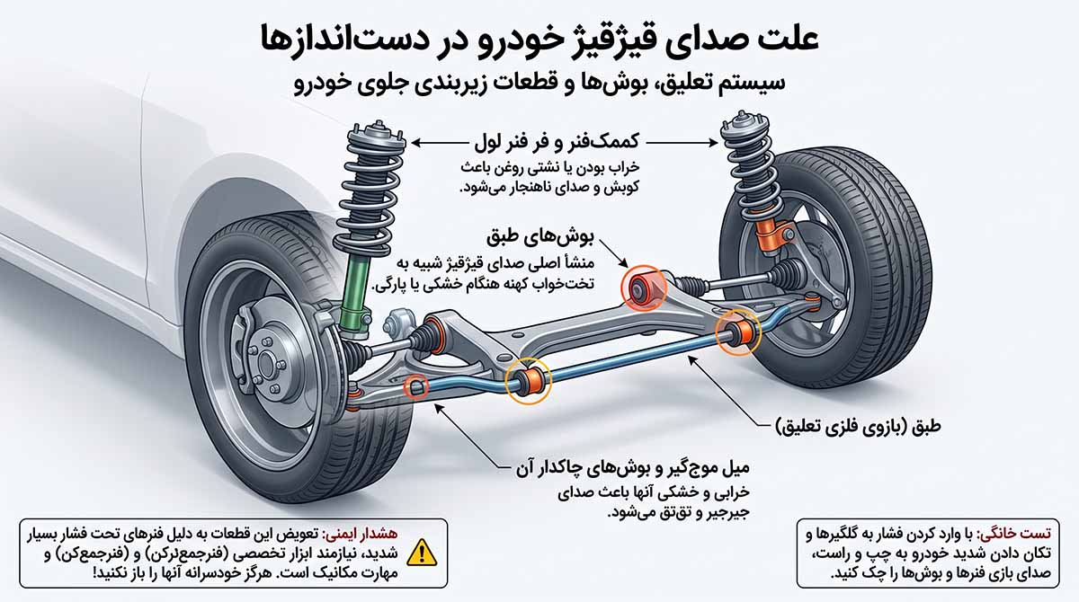 سیستم تعلیق، بوش ها و قطعات زیربندی