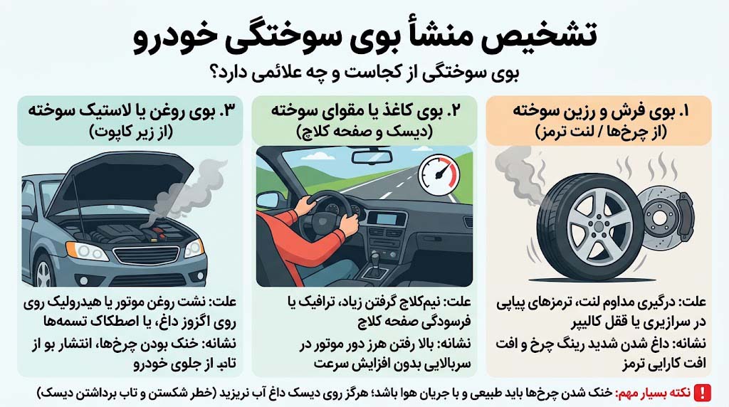منشا بو سوختگی 